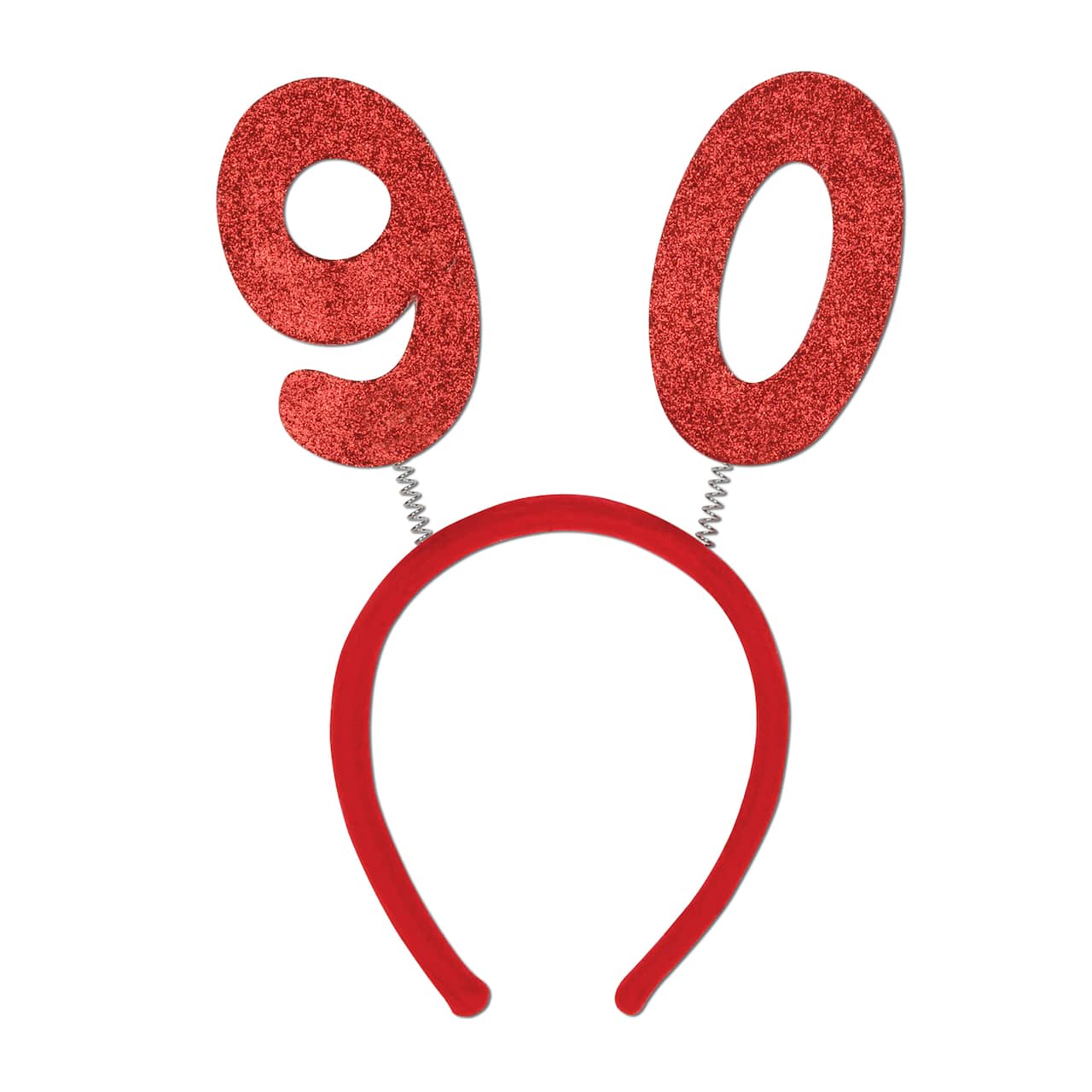 Beistle Adult Red "90" Glittered Boppers, 2ct.
